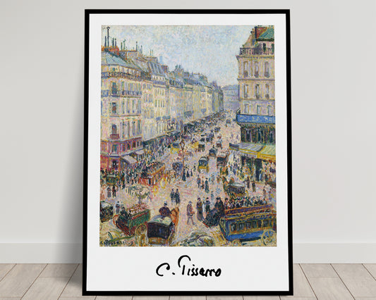 Affiche Décoration Murale Camille Pissarro - La Rue Saint-Lazare | Reproduction Impressionnisme Chef d'Oeuvre Classique