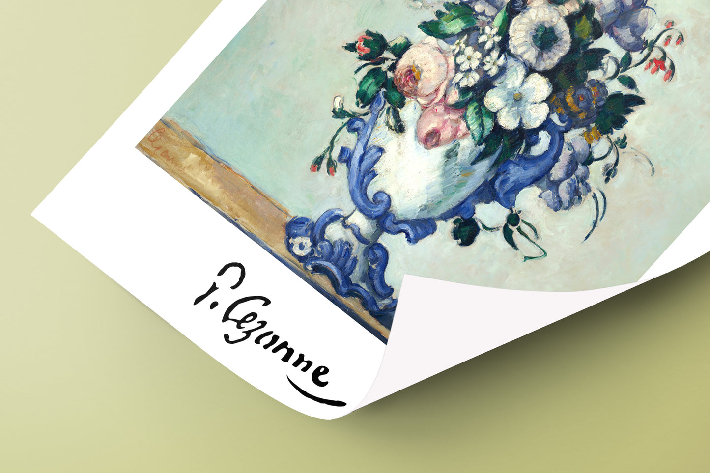 Affiche Paul Cézanne: Fleurs dans un Vase Rococo 1876 | Poster Impressionnisme, Reproduction Classique d'Art Murale