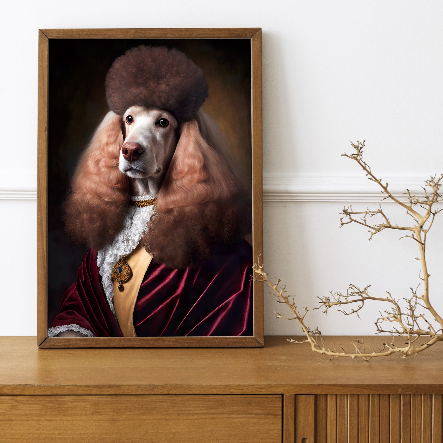 Elegant Baroque Poodle Poster - Premium Dog Wall Art Decoration for Framing | Animal Home Decor Print