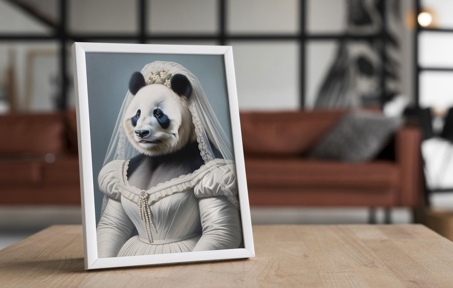 Panda Bride Poster - Unique Animal Wall Art Decor | Funny Wedding Dress Illustration | Perfect Gift for Home or Office Decor