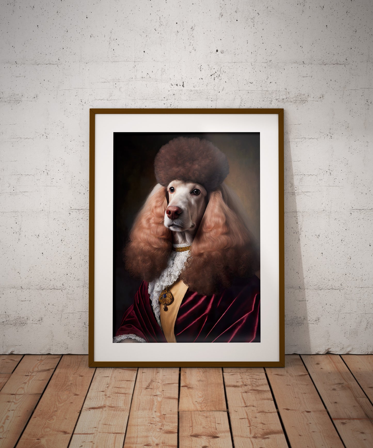 Elegant Baroque Poodle Poster - Premium Dog Wall Art Decoration for Framing | Animal Home Decor Print