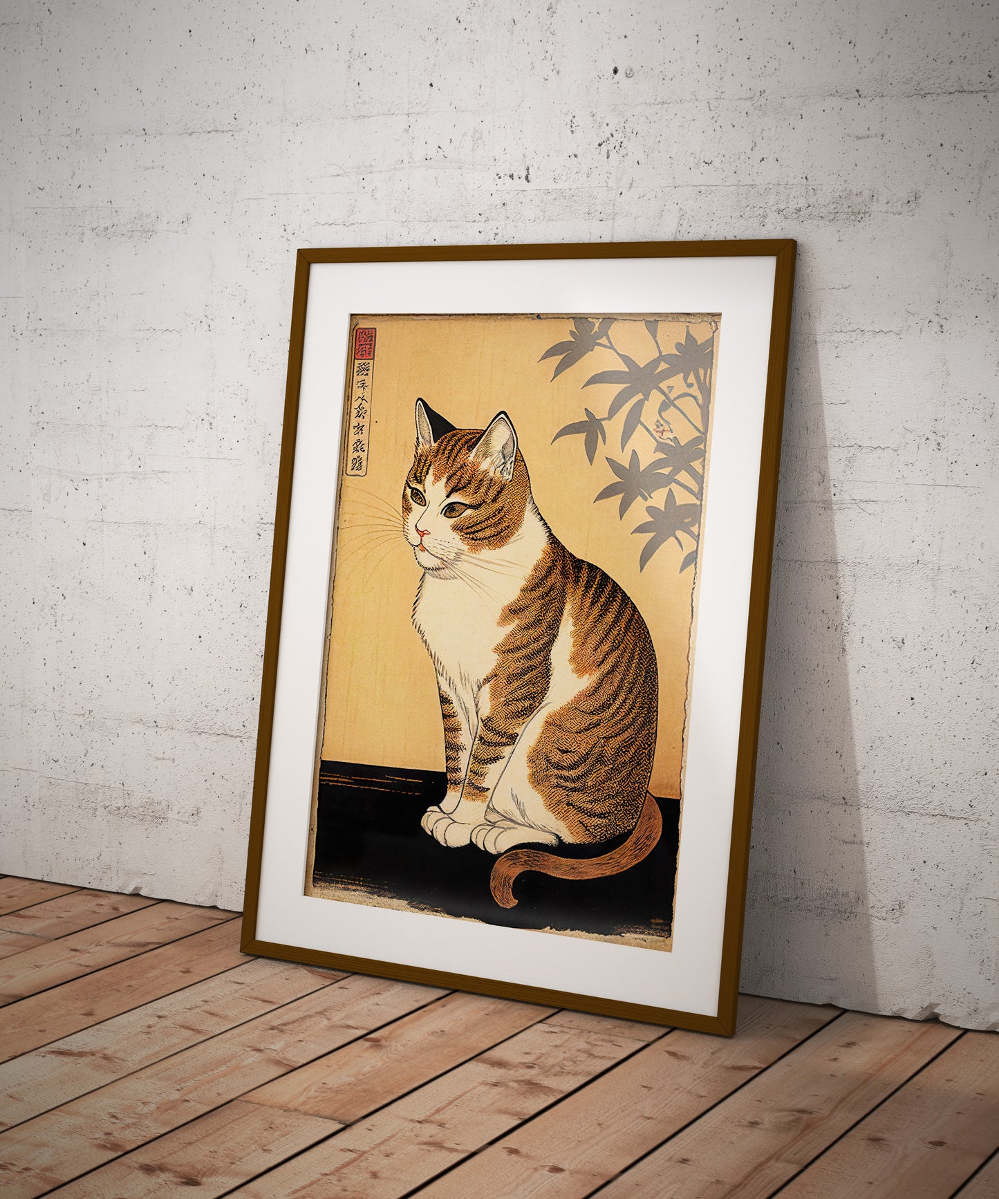 Affiche Murale de Chat - Art Japonais Illustré | Poster Décoratif de Style Nippon à Encadrer