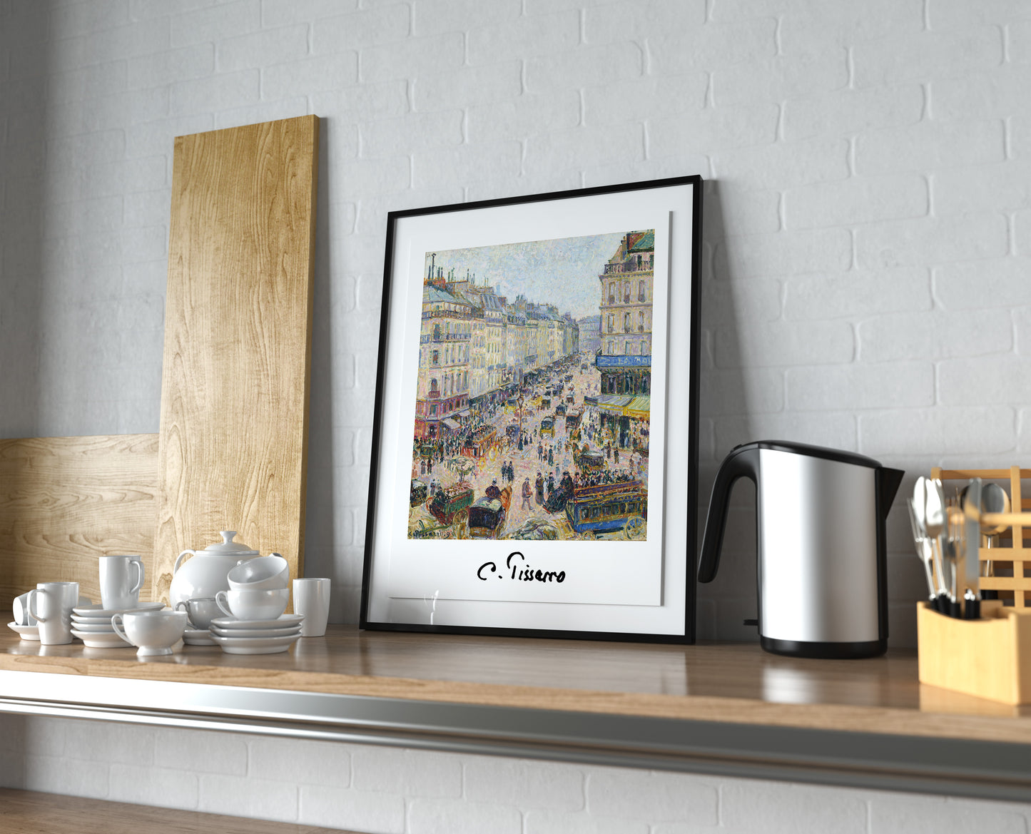 Affiche Décoration Murale Camille Pissarro - La Rue Saint-Lazare | Reproduction Impressionnisme Chef d'Oeuvre Classique