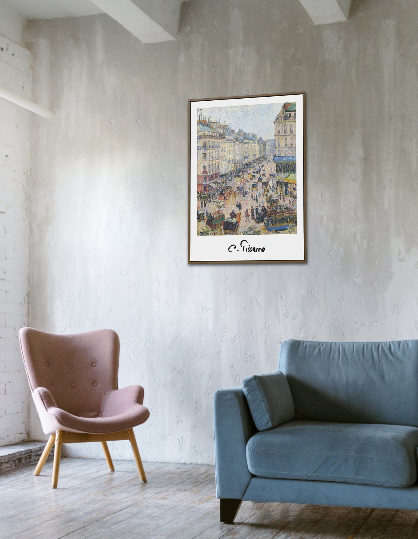 Affiche Décoration Murale Camille Pissarro - La Rue Saint-Lazare | Reproduction Impressionnisme Chef d'Oeuvre Classique