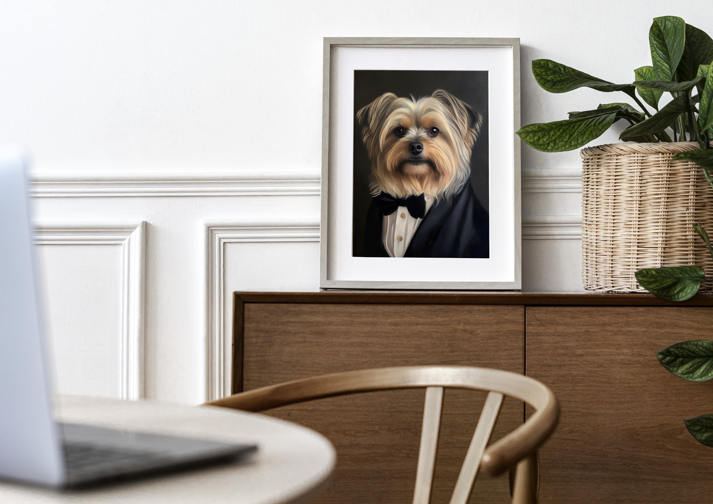 Yorkshire Terrier Tuxedo Poster - Stylish Animal Wall Décor | Frame-Ready Yorkshire Portrait Art