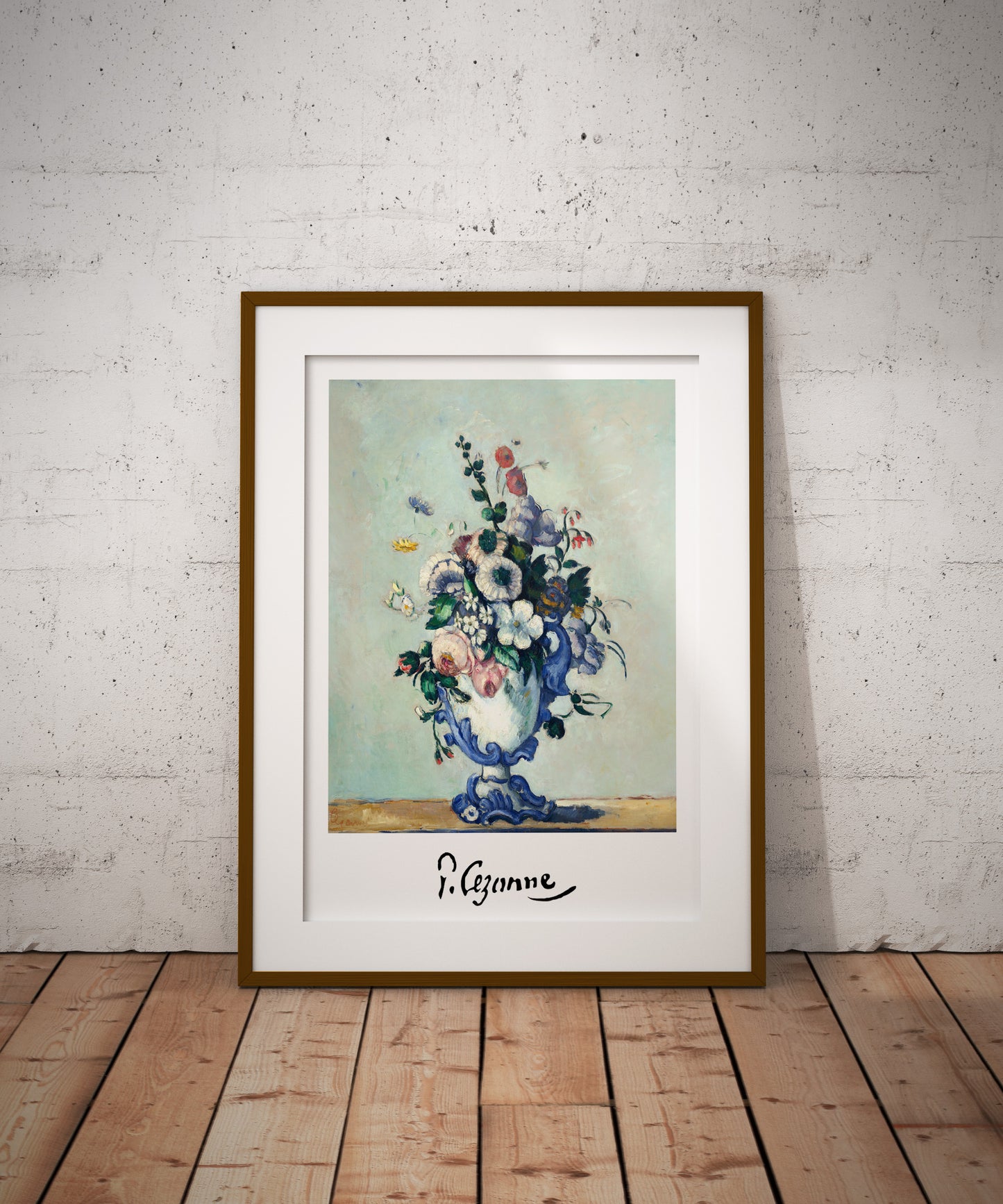 Affiche Paul Cézanne: Fleurs dans un Vase Rococo 1876 | Poster Impressionnisme, Reproduction Classique d'Art Murale