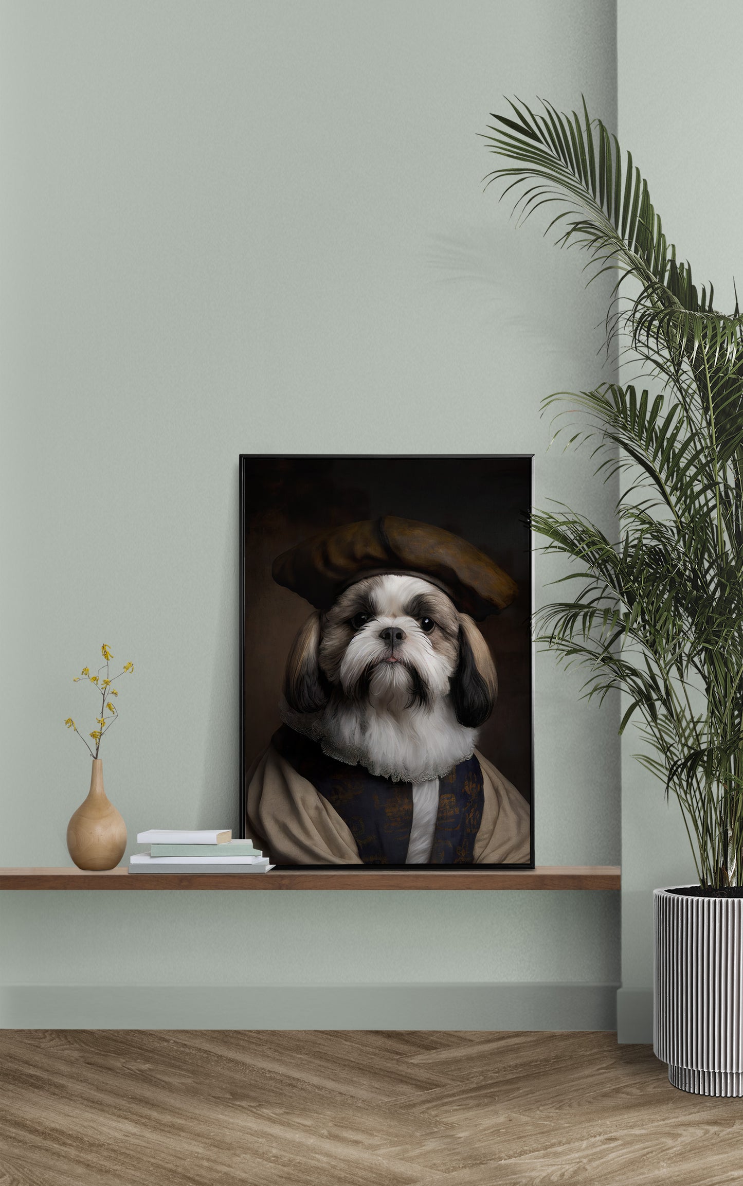 Poster Shih-Tzu noble style baroque - Affiche murale chien décorative premium à encadrer