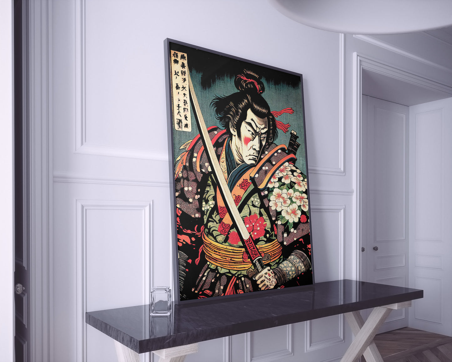 Poster Samouraï, Art Japonais Ukiyo-e, Affiche Décorative Murale à Encadrer