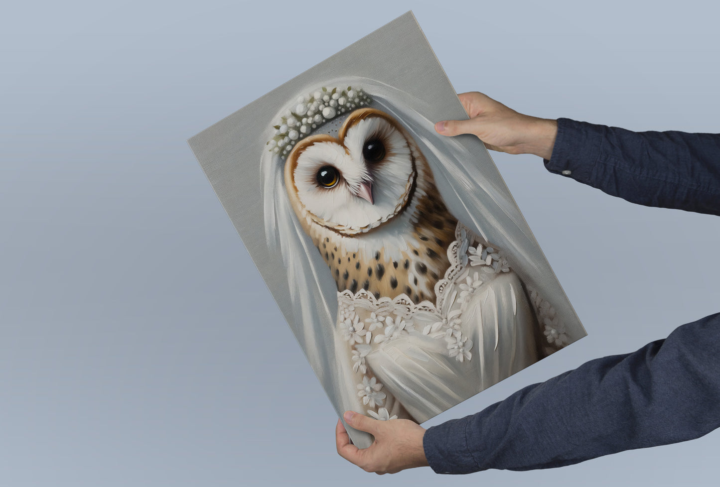 Unique Funny Owl Wedding Dress Poster - Animal Wall Art Decor for Brides - Perfect Gift