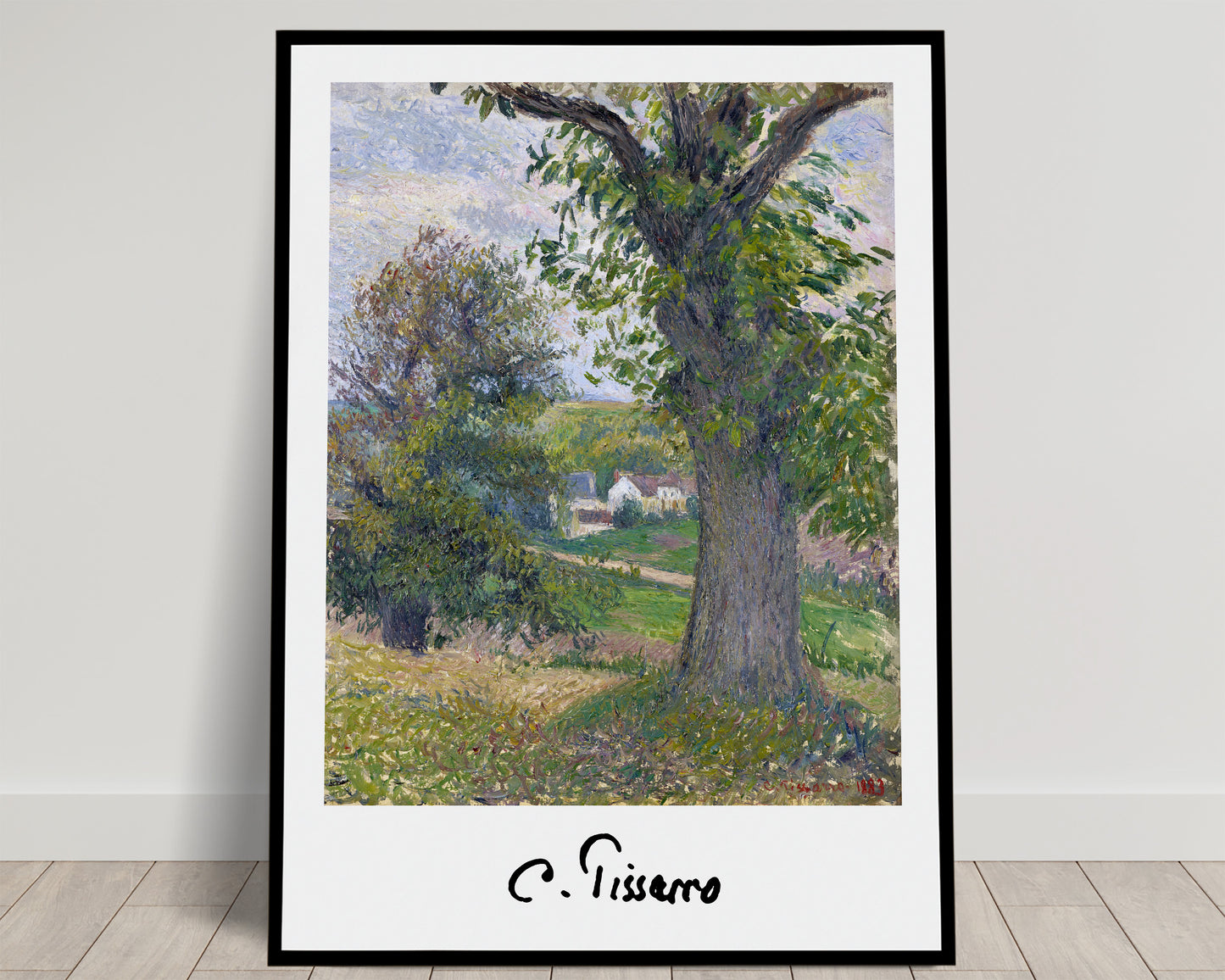 Affiche de Camille Pissarro : Marronniers à Osny, Poster Impressionnisme, Décoration Murale Reproduction Высокое качество