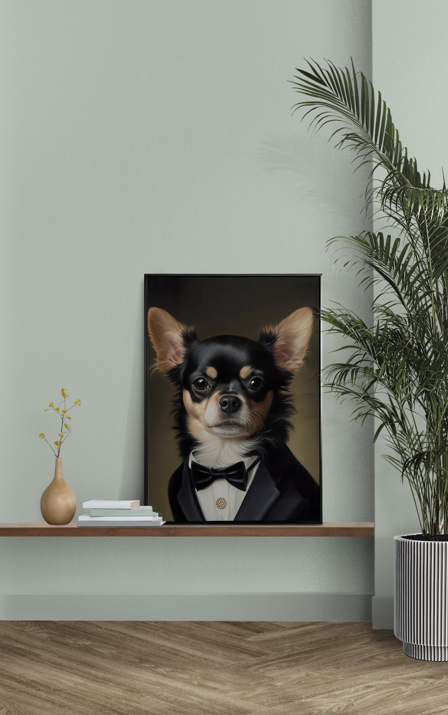 "Poster Chihuahua en Smoking, Affiche Murale Animaux, Décoration à encadrer - Art Murale"