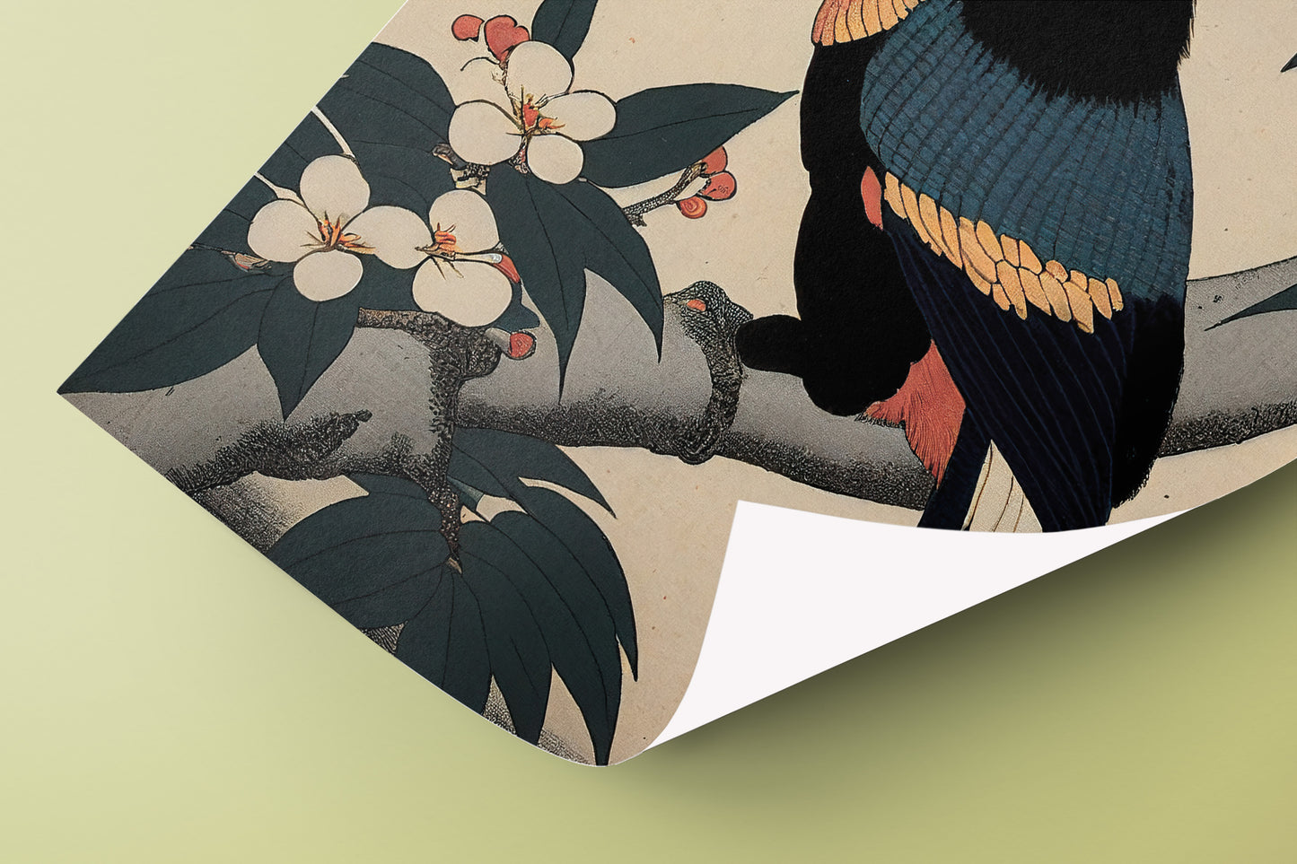 Poster Toucan, Illustration art japonais, Impression Ukiyo-e, Art mural, Décoration murale, Affiche Japonaise