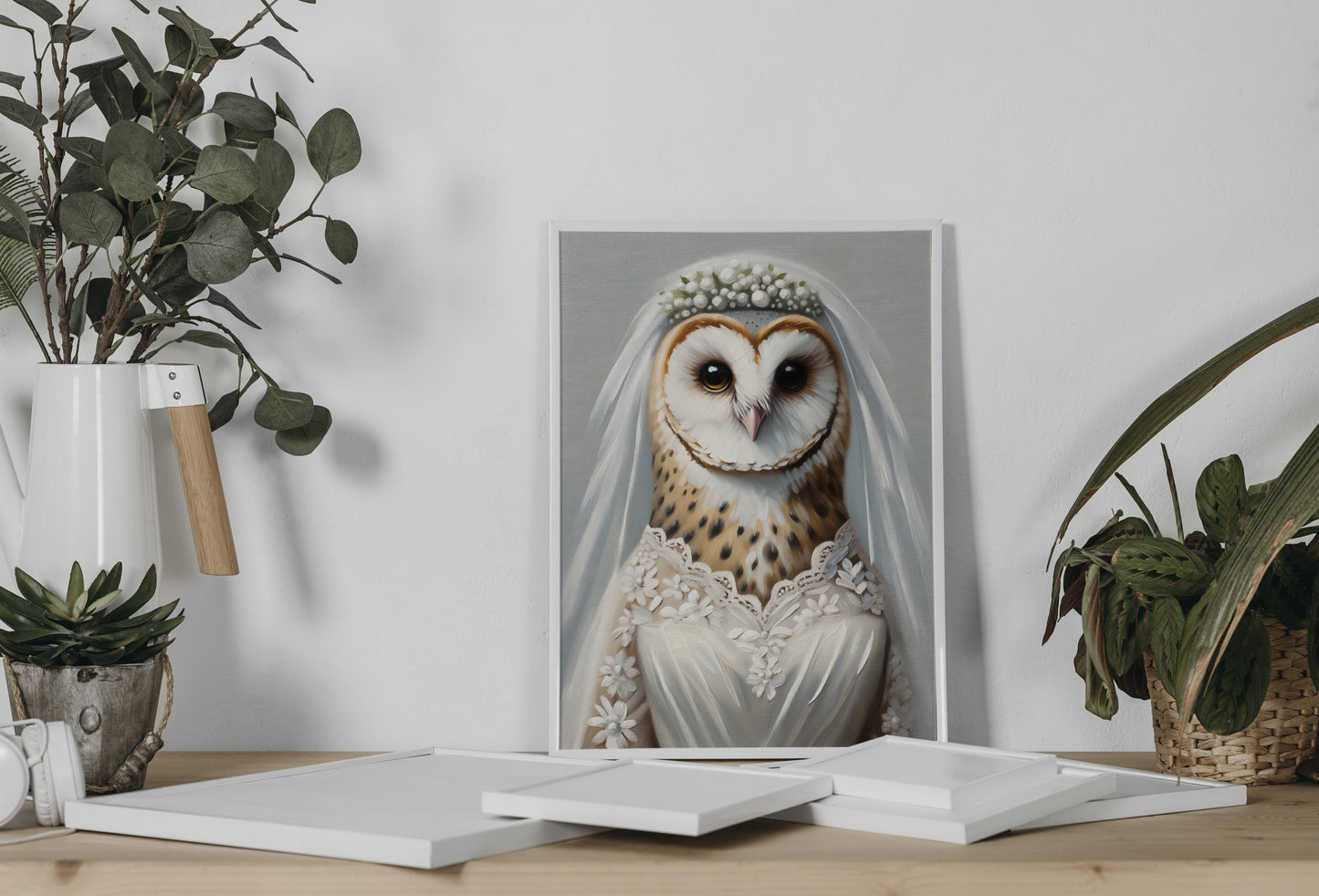 Unique Funny Owl Wedding Dress Poster - Animal Wall Art Decor for Brides - Perfect Gift