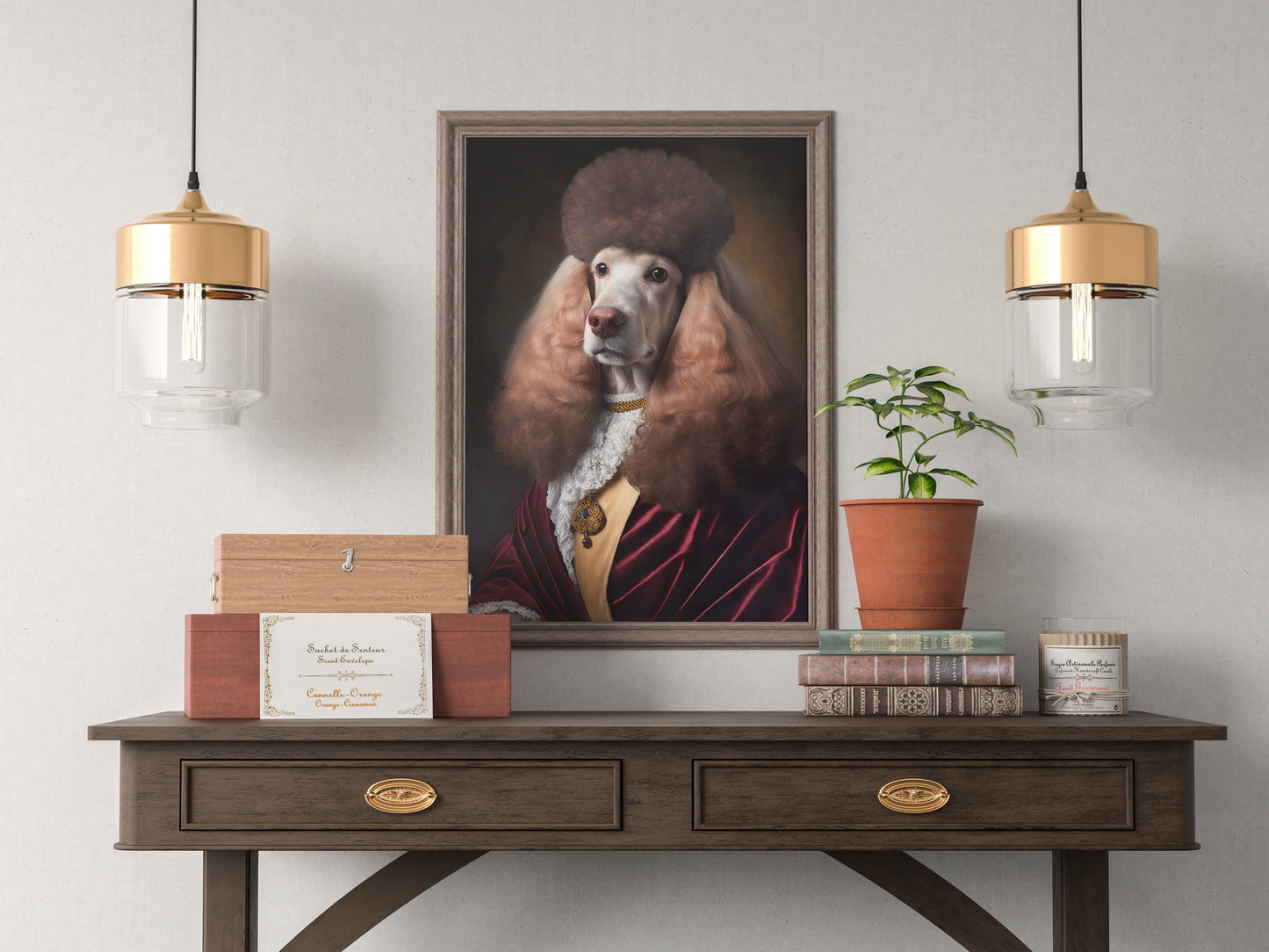 Elegant Baroque Poodle Poster - Premium Dog Wall Art Decoration for Framing | Animal Home Decor Print