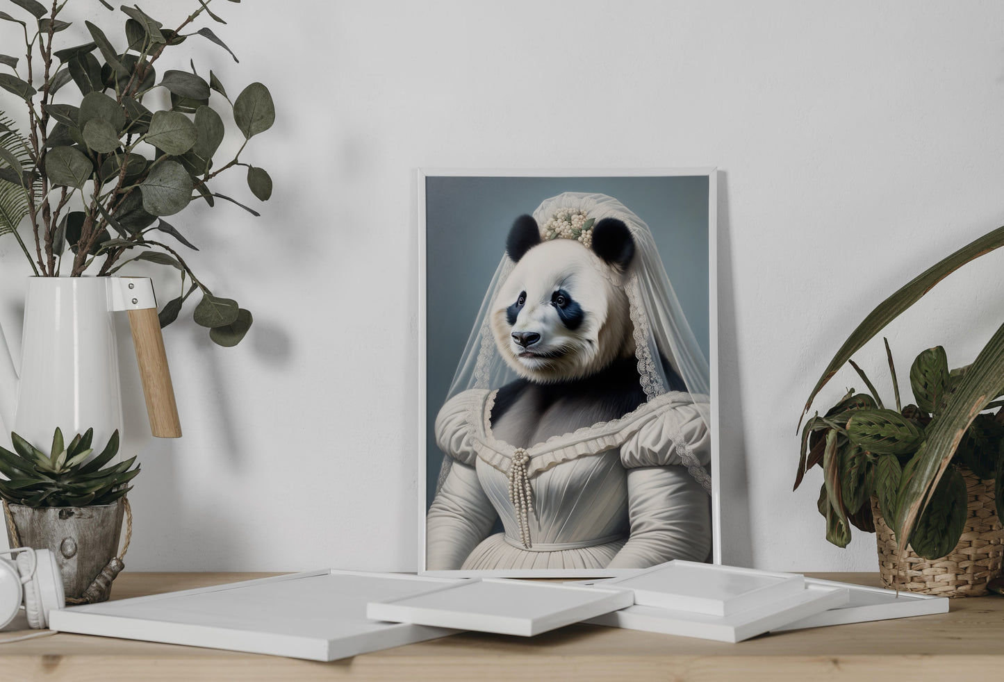 Panda Bride Poster - Unique Animal Wall Art Decor | Funny Wedding Dress Illustration | Perfect Gift for Home or Office Decor