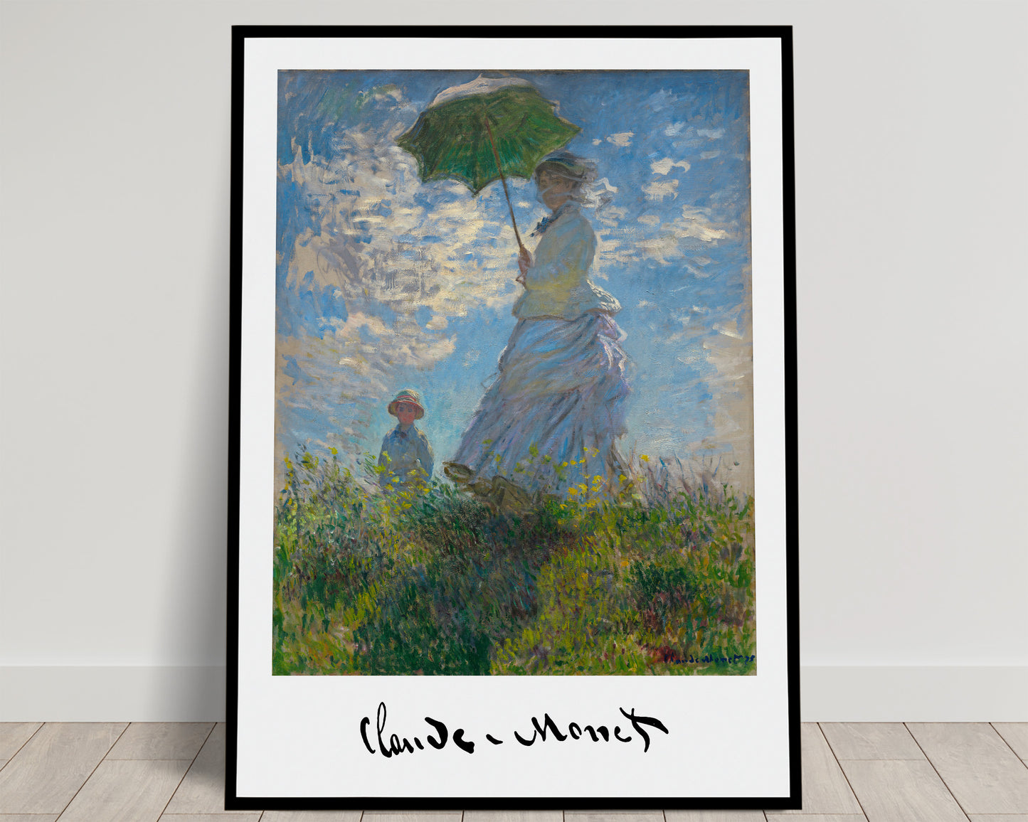 Claude Monet: Mme Monet and Son, 1876 Poster - Impressionism Wall Art, Classic Masterpiece Reproduction