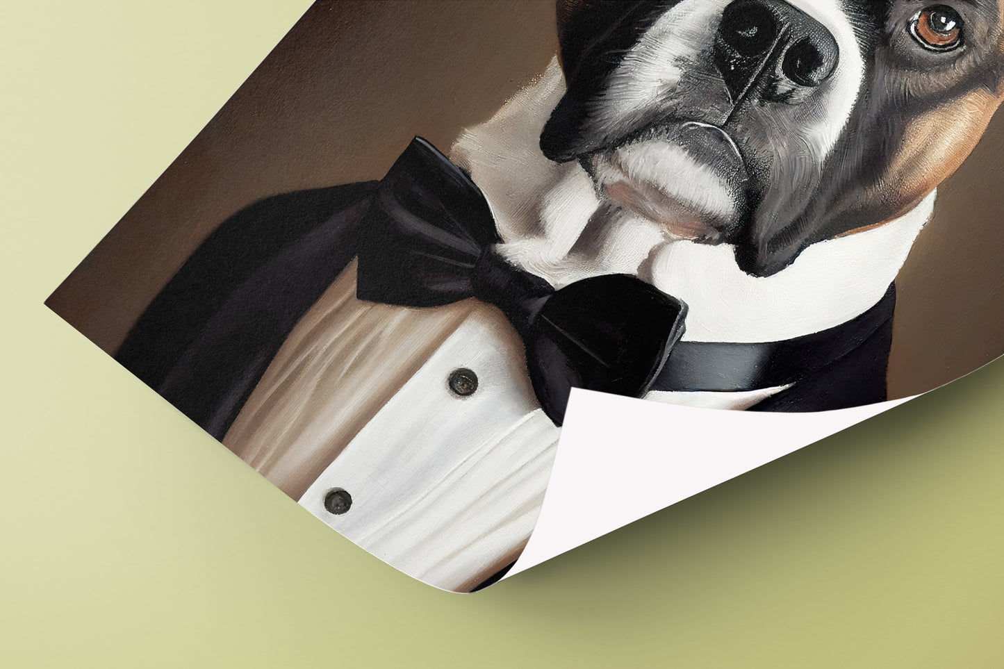 Boxer Dog Tuxedo Poster – Animal Wall Art Decor – Pet Lover's Home Decoration