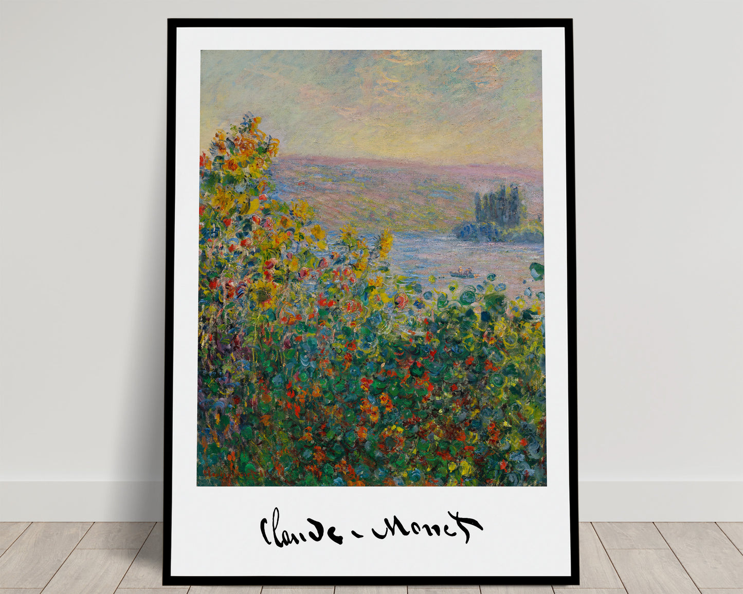 Affiche Poster Reproduction Claude Monet: Lits de Fleurs à Vétheuil, Impressionnisme 1881 - Décoration Murale Classique