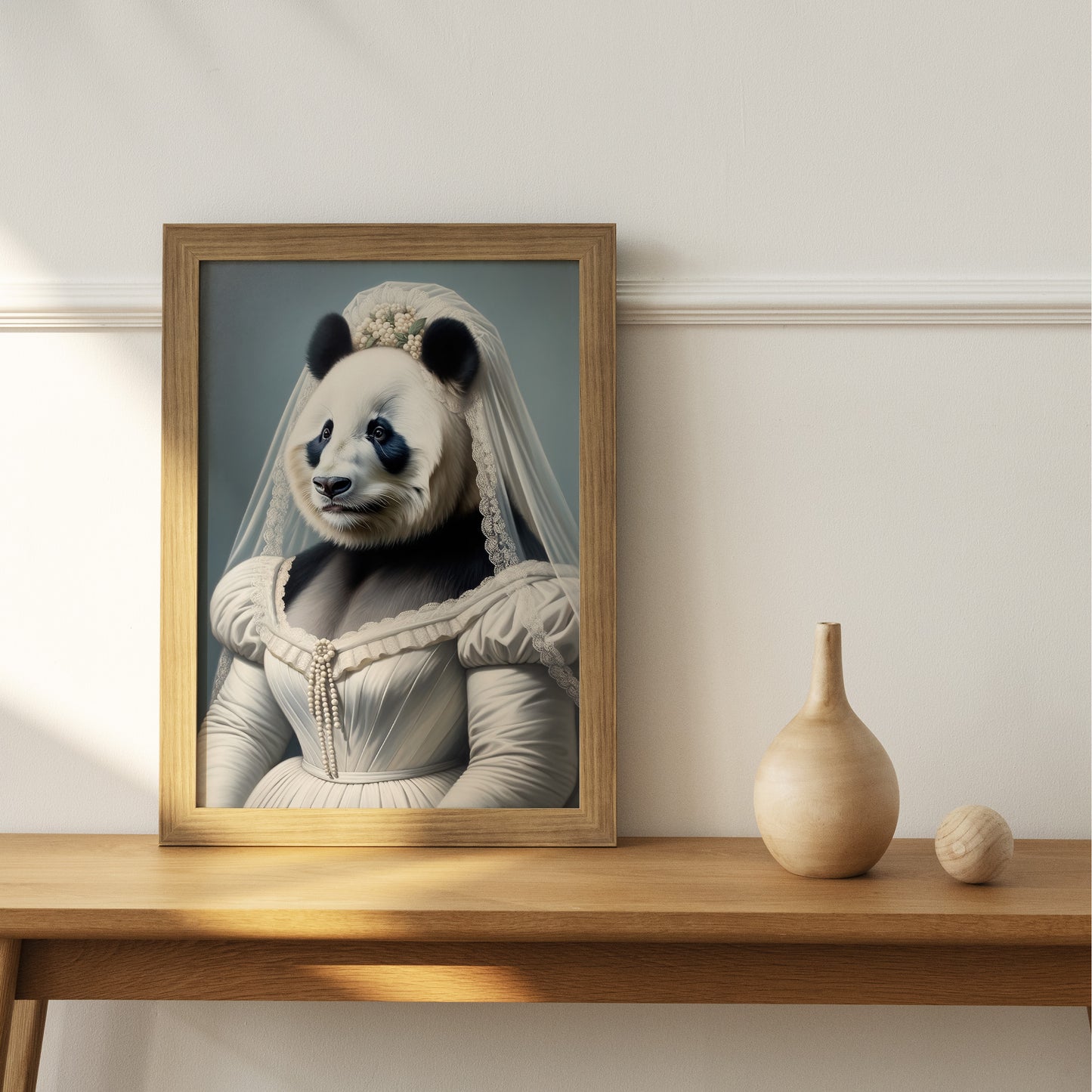 Panda Bride Poster - Unique Animal Wall Art Decor | Funny Wedding Dress Illustration | Perfect Gift for Home or Office Decor