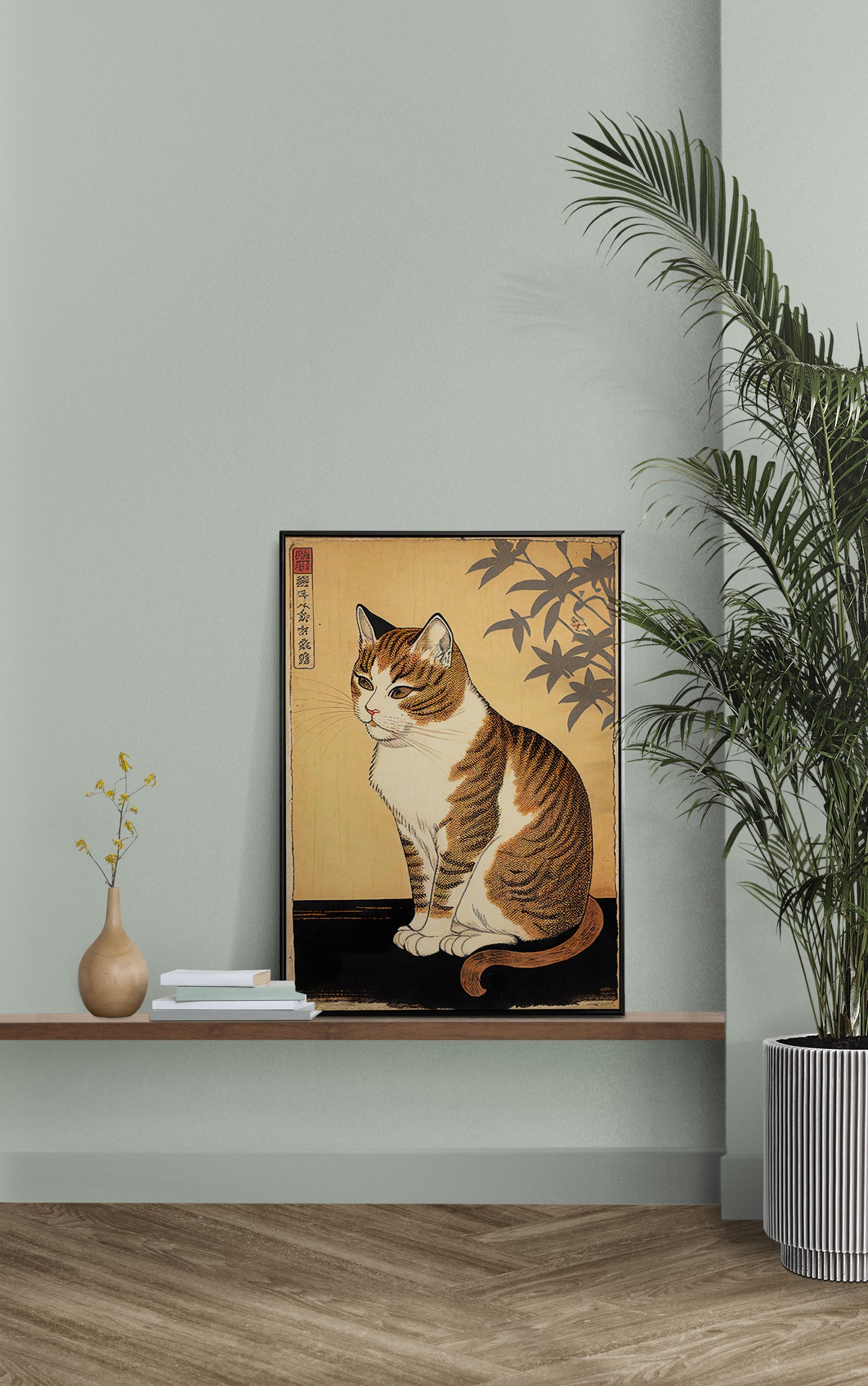 Affiche Murale de Chat - Art Japonais Illustré | Poster Décoratif de Style Nippon à Encadrer