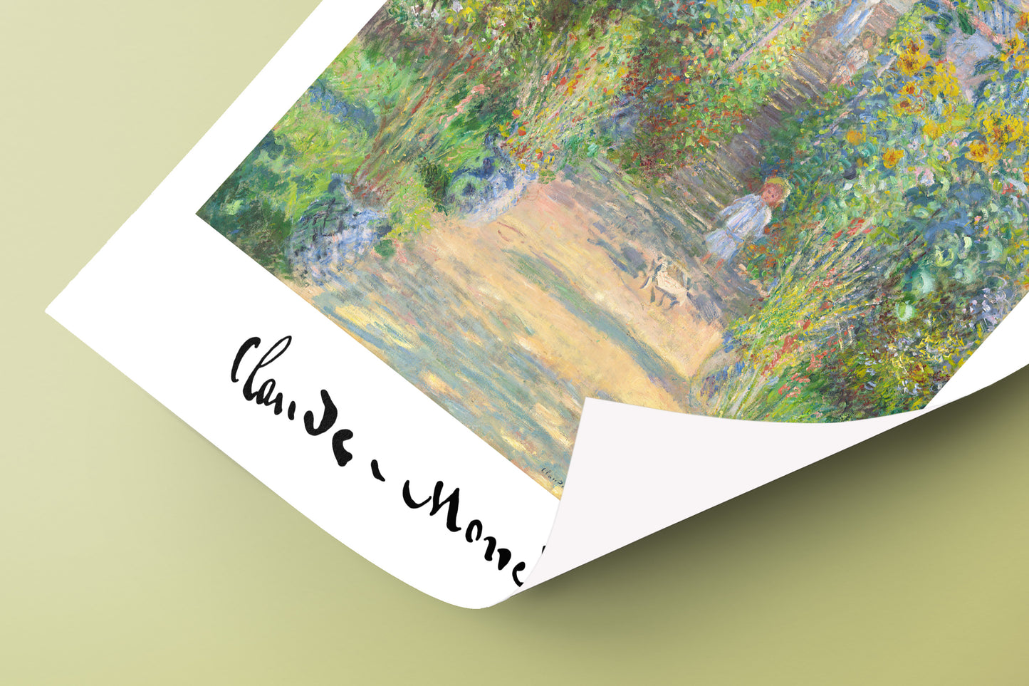 Poster Claude Monet: Le Jardin de l'Artiste à Vétheuil, 1881 - Affiche Décoration Murale, Impressionnisme, Reproduction Chef-d'œuvre