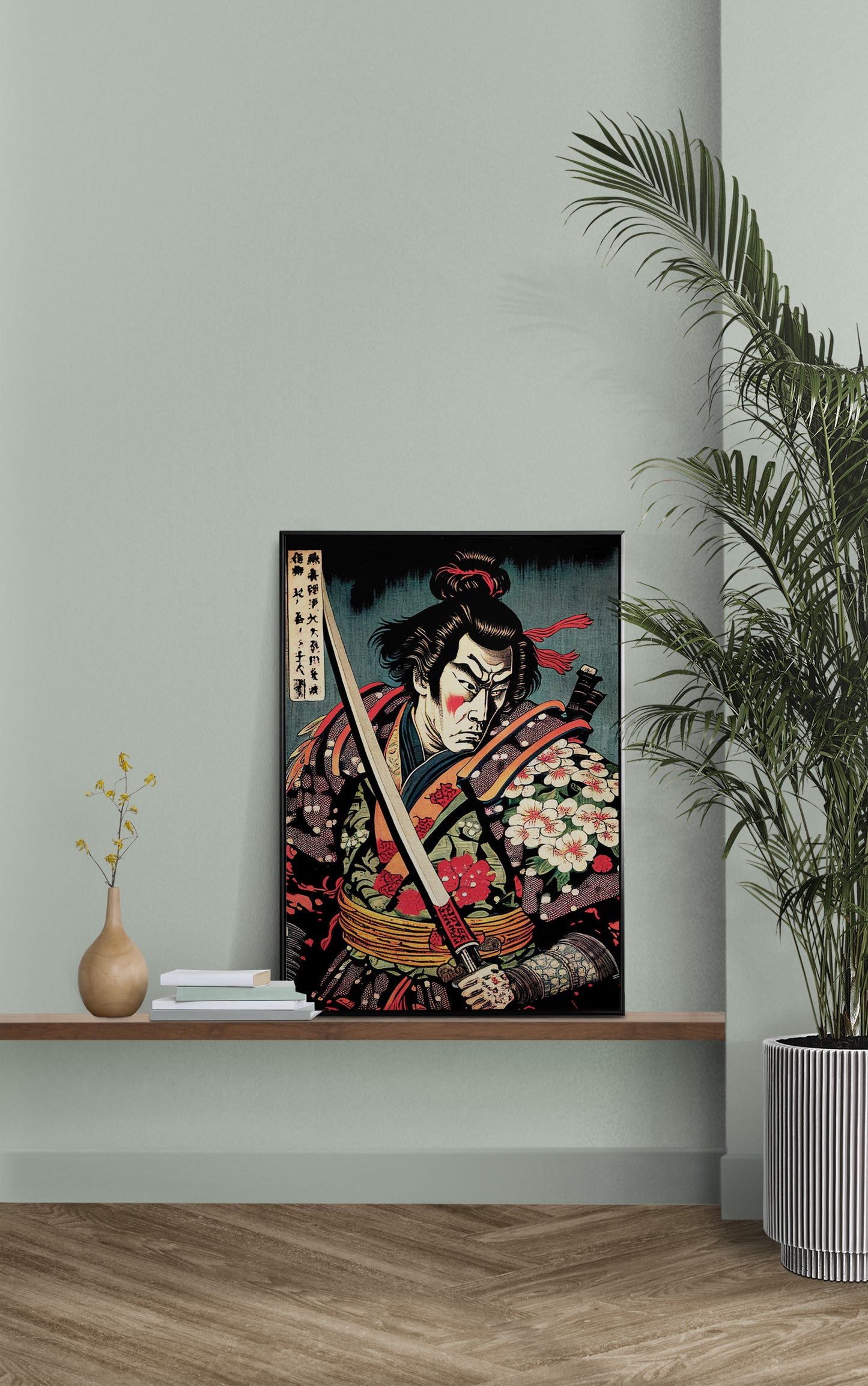 Poster Samouraï, Art Japonais Ukiyo-e, Affiche Décorative Murale à Encadrer